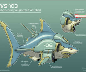 Laser shark: If it was robotic and in space, it'd be the perfect web story Credit: Jesse McGibney, http://mcgibs.iseenothing.com/