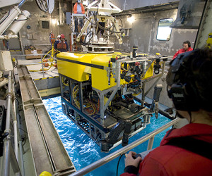 The remotely operated vehicle (ROV) Doc Ricketts goes for a test drive in Monterey Bay. Source: MBARI (http://www.mbari.org/news/homepage/2009/rov-ricketts.html)