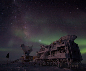 South Pole Telescope at Night