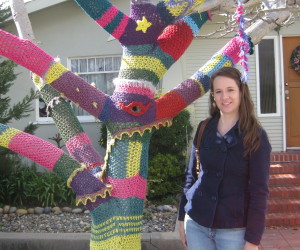 The Sweater Tree. Yes, this is what "winter weather" looks like in Santa Cruz.